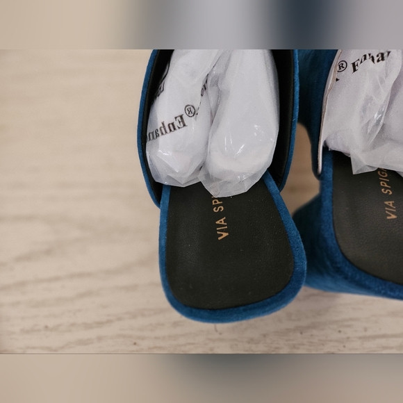 Via Spiga Heels♡Teal NWOT💙 - Picture 6 of 6